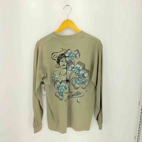 ギャングスタビル GANGSTERVILLE SHAMROCK LADY -L/S T-SHIRTS 背面プリント 長袖カットソー メンズ JPN:M